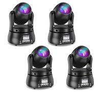 4PCS 60W Beam Lyre LED Lumière de Scène Tête Mobile, Lumière Disco LED RGBW DMX512 Jeu de Lumière Soirée Commande Vocale Lumière de fête pour Club Bar Halloween DJ