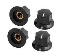 4pcs 6mm Arbre moleté antidérapant plast Bouton Rotatif contrôle potentiomètre
