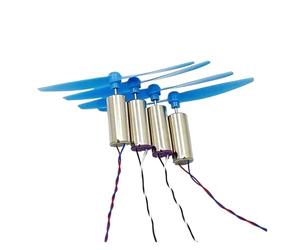 4pcs 8.5mm*20mm 8520 CW+CCW Coreless Motor with Propeller High Speed for 120 120mm DIY QX80 QX95 QX110 FPV RC Quadcopter Frame(BLACK SET_3.7)