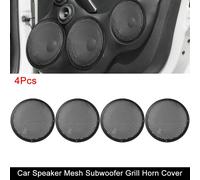4pcs 8" Voiture Plastique Audio Haut-parleur Couverture Maille Grille Klaxon Protection Noir