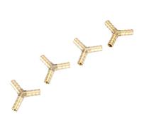 4pcs 8mm Connecteur Barbelé en Y en Laiton à 3 Voies, Raccord en T pour Jointure Raccord Air Gaz Eau