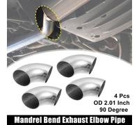 4pcs 90 Degré Pli Échappement Tube Mandrin Pli Coude 2"