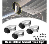 4pcs 90 Degré Pli Échappement Tube Mandrin Pli Coude 2,5"