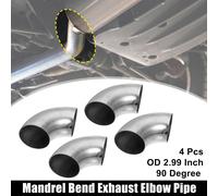 4pcs 90 Degré Pli Échappement Tube Mandrin Pli Coude 3"