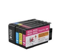 4PCS 963XL/965XL/962XL/964XL Compatible avec HP, | Ensemble 4 couleurs, cartouche d'encre, remplacement facile, impression bureautique