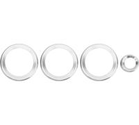 4pcs a/c bague à pommeau volume d'ajustement décoration pour Range Rover Evoque 2012-2018silver