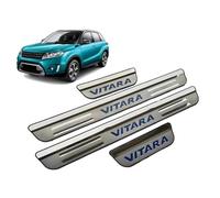 4Pcs Accessoires de Protection de Plaques de Seuil de Porte de Voiture en Acier Inoxydable pour Suzuki Vitara 2015-2022 2023 2024, Bande Décorative Anti-Usure de Seuil,B
