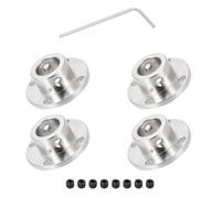 4pcs Accouplement à Bride RC 6MM - Connecteurs de Roue Avec Écrous Guide Modèle - Raccords d'essieu d'arbre