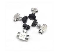 4PCS Acier Inoxydable Filetage Femelle 1/4 Et #39 Imitation Globe Valve(1/8")