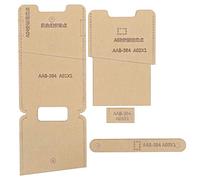 4Pcs Acrylic Template for DIY Leather Phone, Hand Made Leather Pattern Wallet Drawing Craft, Transparent Acrylic Stencil for Accurate Cutting, Tool for Leather