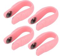 4pcs Acupressure Hand Pressure Point Clip Stress Reduction Wearable Magnets Headache Migraine Relief Clip(Pink )