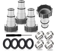 4PCS Adaptateur Tuyau Piscine,Adaptateur Piscine,Adaptateur pour Piscine Intex,Adaptateur Tuyau Piscine,Adaptateur Tuyau pour Pompe,Raccord pour Tuyau Piscine Ø 32 et 38 mm