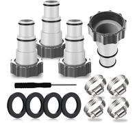 4PCS Adaptateur Tuyau Piscine,Adaptateur Piscine,Adaptateur pour Piscine Intex,Adaptateur Tuyau Piscine,Adaptateur Tuyau pour Pompe,Raccord pour Tuyau Piscine Ø 32 et 38 mm