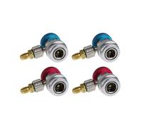 4Pcs Adaptateurs Rapides de Coupleur Rapides de Voiture Fréon R134A H / L Climatisation Réfrigérante Réglable Jauge de Collecteur