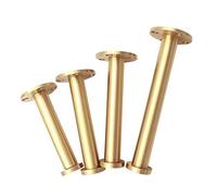 4pcs Adjustable Brass Table Legs Modern Furniture Legs Sofa Legs Metal Polished Gold Platinchg Table Replacement Feet with Floor Protectors(4/5/6/8 inch Height)