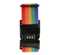 4Pcs Adjustable Luggage Belts Strong Elastic Extra Safety Travel Suitcase Baggage Security Straps Tie Belt Carry on pour Voyager(Rainbow)