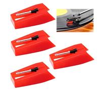 4PCS Aiguilles de Remplacement Universelles pour Tourne-Disque,Stylets de Remplacement en Diamant pour Platine Vinyle Stylets de Remplacement pour Platine Vinyle