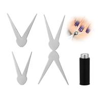 4pcs Aimant Nail Art Œil Chat Set, Aimant Vernis Gel Œil Chat et Outil Guides Forme Ciseaux pour French & Effet V-Line, Parfait pour DIY Maison Salon Studio Manucure
