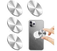 4pcs Aimant Telephone Voiture,Aimant de Téléphone Portable,Aimants pour Téléphones Portable,Plaque Magnétique en Plaque Métallique,Autocollant Téléphones Magnétique,Aimants de Voiture (Argent)