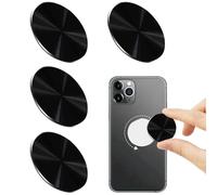 4pcs Aimant Telephone Voiture,Aimant de Téléphone Portable,Aimants pour Téléphones Portable,Plaque Magnétique en Plaque Métallique,Autocollant Téléphones Magnétique,Aimants de Voiture (noir)