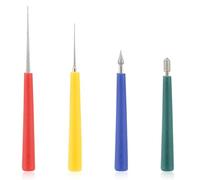 4pcs Alésoir à Perles à Pointe de Diamant, Outil d'Alésoir à Perles pour la Fabrication de Bijoux Élimine les Bavures pour Perles en Verre Plastique Métal Bois Bricolage (Couleurs Mélangées)