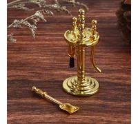 4pcs Alliage Miniature Nettoyage Outils Présentoir Pour 1/12 La Maison De Poupée