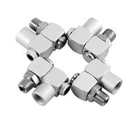 4pcs Aluminium 360 Connecteur de Tuyau pneumatique pivotant | Adaptateur Universel 1/4 "pour Les Outils pneumatiques | Raccords de Filetage Masculin et féminin | Pression 150 psi,