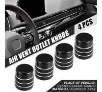4pcs Aluminium Alliage Air Évent Sortie Boutons Levier Couvercle Garniture Capuchon Noir