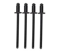 4PCS Aluminum Rosette Rivets High Strength Rustproof Long Lasting Replacement for AMC VIN DOOR TAG (Black)