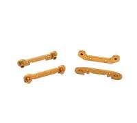 4pcs Amélioration du Bras Swing renforcé en métal Compatible avec 1/12 124018 124019 1/14 144001 144010 RC Car Modèles de Remplacement Universel(Gold)