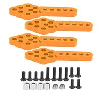4pcs Amortisseur de Voiture RC, Kits de Montage D'amortisseur de Choc Support d'angle de Hauteur Réglable en Alliage D'aluminium Compatible avec SCX10 1/10 RC Crawler(Orange)