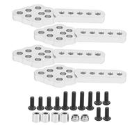 4pcs Amortisseur de Voiture RC, Kits de Montage D'amortisseur de Choc Support d'angle de Hauteur Réglable en Alliage D'aluminium Compatible avec SCX10 1/10 RC Crawler(Argent)