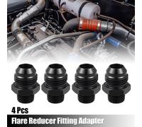 4pcs AN10 Mâle à 3/8" NPT Mâle Voiture Flare Réducteur Tuyau Raccord Noir