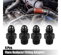 4pcs AN3 Mâle à 1/8" NPT Mâle Voiture Tuyau Raccord Adaptateur Noir
