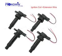 4pcs And Line Bobine D'allumage Haute Performance Avec Fil D'extension, Compatible Avec Hyundai Kia Motor 10-11 Kia Soul 1,6 L, 27350-2b000 Nipseyteko