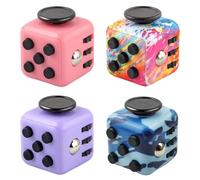 4PCS Anti-Stress Fidget Toy Cube Jouet avec 6 Modules Apaisants, Controller Réducteur de Stress pour réduire Le Stress en Cas de nervosité pour Tous Les Groupes d'âge