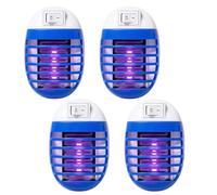 4PCS Appareil anti moustique Destructeur de Mouches Moustique Attrape Mouche pour intérieur Electrique UV Tue Mouche Moustique Tueur