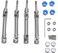 4pcs arbres de transmission avant et arrière CVD en acier inoxydable RC - set d'arbres pour oblique 4x4 Stampede 1/10 voiture -pièces de mise à jour