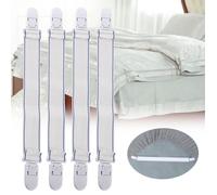 4pcs Attaches Réglables pour Drap de Lit Sangles Elastiques Housse de Matelas Coussin de Canapé HB007