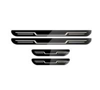 4PCS Autocollant De Seuil Porte Voiture pour BMW 6 Series F13 Coupe, Acier Inoxydable Bandes Décoratives Antidérapant Anti-Rayures Protection Seuil Portière,A/Black Titanium Mirror