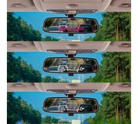 4pcs Autocollant Miroir Voiture, 4 Couleurs Autocollants Citations de Miroir de Voiture avec Cour en Vinyle Autocollant Message Positif pour Femme Homme Cadeau(Hello Beautiful)