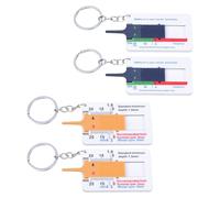 4PCS Automotive Tire Depth Mesurer 0 À 20 Mm Gamponnage Des Jauges En Plastique Solides Avec Des Porte-clés Joue Pour Les Véhicules Bikes Véhicules Maintenance Routes TRAPELL