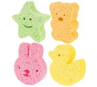 4pcs Baby Bath Sponge Formes Mignonnes Baby Sponge for Bathing Soft Infant Bath Scurbber Natural Baby Shower Sponge