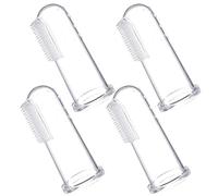 4Pcs Baby Toothbrush Baby Finger Toothbrush Finger For Baby Dental Care Kids Silicone Finger Oral Care Storage Brush Massage For Oral