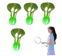4pcs Badminton Ball Lighting Glow in Dark Night Night résistant Badminton Birdies Flexible Training Formation Shuttlecocks for Beach Green Ball Birdies.