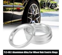 4pcs Bague de Centrage Aluminium Alliage Voiture Hub Centrique Anneaux 71,5mm à 60,1 mm