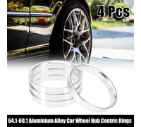 4pcs Bague de Centrage OD 64.1mm à ID 60.1mm Jante Aluminium Alliage Voiture Anneaux Centrés sur Moyeu