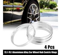 4pcs Bague de Centrage OD 73.1mm à ID 70.1mm Aluminium Alliage Voiture Centre Centrique Anneaux