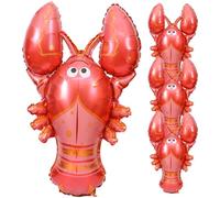 4pcs ballons d'écrevisses, 31x39 pouces en aluminium ballons de homard pour baby shower baby shower fête à thème
