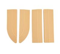 4PCS Bande de seuil de porte universelle en caoutchouc, conception antidérapante (Beige)